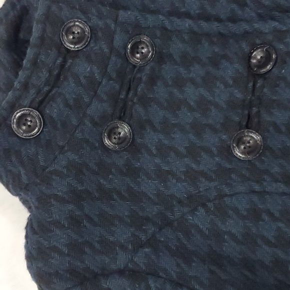 Thick wool pea coat navy and black trench military style - Picture 9 of 9